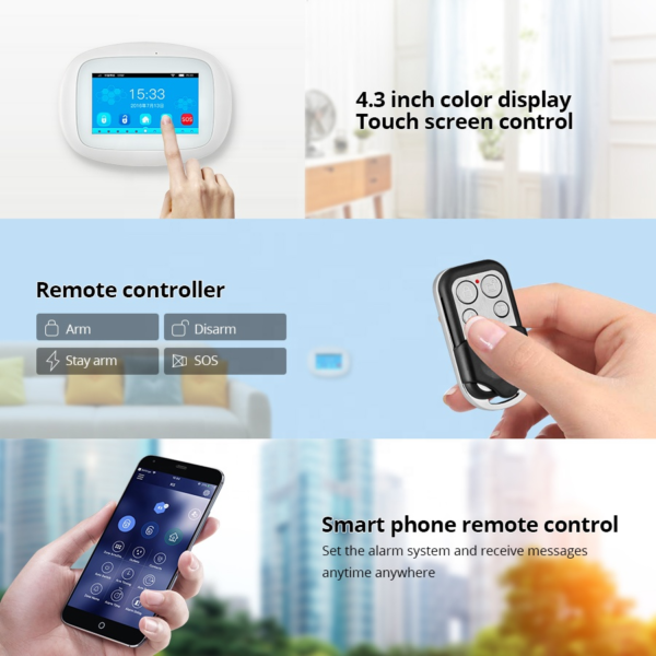 WIFI/GSM ჭკვიანი სიგნალიზაცია სენსორული ეკრანით - Image 4